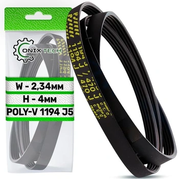 Řemen pohonu pračky Poly-V 1194 J5 - 5letá záruka - ONIX…