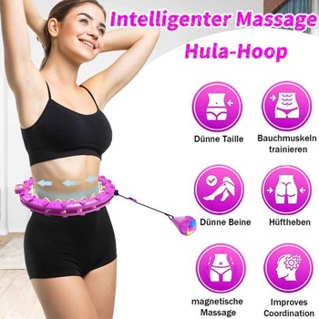LETAO Chytrá fitness obruč s počítadlom, múdra hula hoop pre dospelých a začiatočníkov, 24