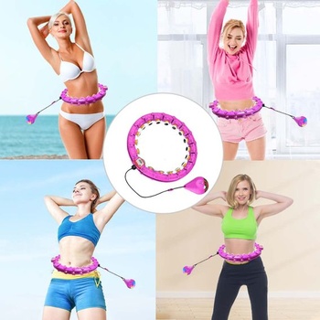 LETAO Chytrá fitness obruč s počítadlom, múdra hula hoop pre dospelých a začiatočníkov, 24