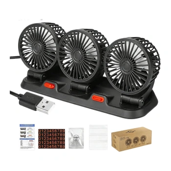 USB ventilátor GOMETY trojitý, čierny
