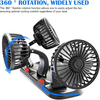 USB ventilátor GOMETY trojitý, čierny