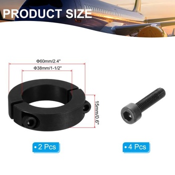 PATIKIL Delená sada objímok 38 mm Vyvrtávací priemer 60 mm Vonkajší priemer 15 mm Hrúbka, Balenie po 2