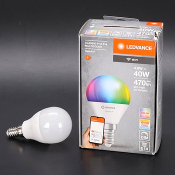 LEDVANCE Chytrá LED lampa s WiFi technológiou, pätica E14, stmievateľná, farba svetla (2700-6500K),