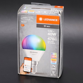 LEDVANCE Chytrá LED lampa s WiFi technológiou, pätica E14, stmievateľná, farba svetla (2700-6500K),