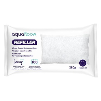 Náhradné vrecká do odvlhčovača Aquafloow, granule v 280g náhradných vreckách, odvlhčovač vzduchu do