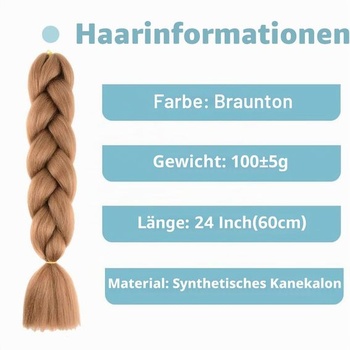 #30 Hnedý tón Syntetické vlasy na zaplietanie 24 palcov 1 ks Easy Jumbo Braid Prednatiahnuté
