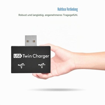USB Hub adaptér, 2 porty, prenosný dátový húb pre notebook, čierny