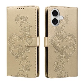 Púzdro BOLELAW pre iPhone 17 – reliéfne srdce, peňaženka z umelej kože s magnetickým zapínaním,