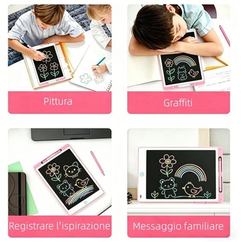 LCD grafický tablet, 8,5 palca, ružový, s perom, prenosný, pre deti, flexibilný LCD displej,
