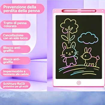 LCD grafický tablet, 8,5 palca, ružový, s perom, prenosný, pre deti, flexibilný LCD displej,