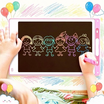 LCD grafický tablet, 8,5 palca, ružový, s perom, prenosný, pre deti, flexibilný LCD displej,
