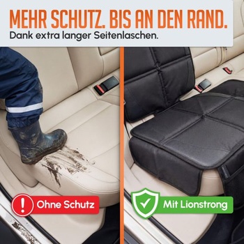 Chránič detskej autosedačky LIONSTRONG® - Poťah na sedadlo [VHODNÉ PRE ISOFIX] - Čierny prémiový