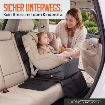 Chránič detskej autosedačky LIONSTRONG® - Poťah na sedadlo [VHODNÉ PRE ISOFIX] - Čierny prémiový