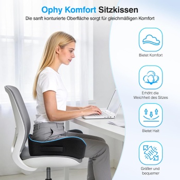 Sedací polštář Ophy z paměťové pěny, černá