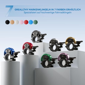 Skvelý zvonček na bicykel pre riadidlá 19–25,4 mm – Super hlasný a robustný – Vhodný pre mestské bicykle,