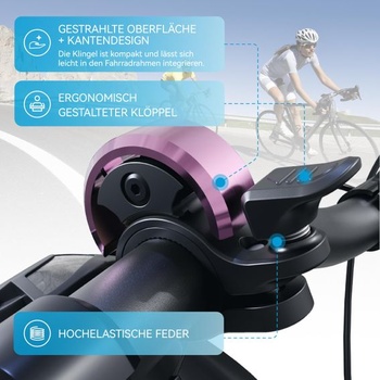 Skvelý zvonček na bicykel pre riadidlá 19–25,4 mm – Super hlasný a robustný – Vhodný pre mestské bicykle,