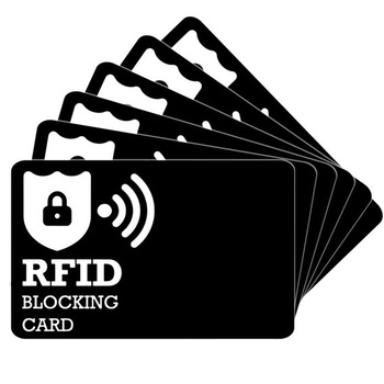KEYRI 6dielne balenie RFID blokovacích kariet, ochrana kreditných kariet Safecard, čierna