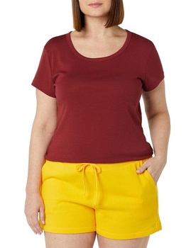 Dámske priliehavé modálne tričko Amazon Essentials, dlhý rukáv, základný krátky rukáv, okrúhly