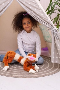 Plyšová hračka FANCY Long Cat 70cm, velký polštář na krk, polštář na spaní na boku, hračka pro