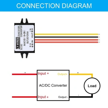 Usměrňovač AC-DC, vodotěsný snižující měnič AC 12V na DC 12V, 5A