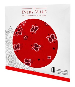 Bavlnená šatka, paisley šatka na krk, unisex, 1 balenie, červená