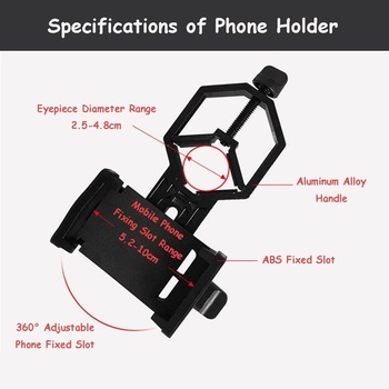 Univerzálny adaptér pre mobilný telefón Diyeeni, 5,2 cm až 10,2 cm (2 palce) pre smartfón,