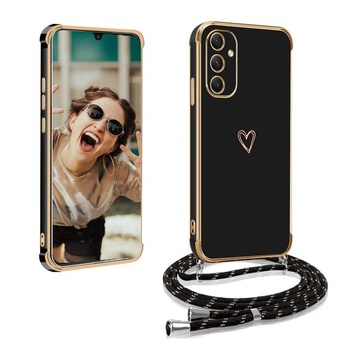 Puzdro na telefón Jeelar ESONG s pútkom pre Samsung Galaxy S23 FE, ultra tenké srdce s motívom