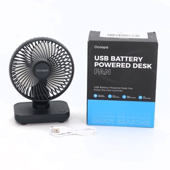 OCOOPA USB ventilátor Ultra tichý - 4000mAh stolný ventilátor, 4 rýchlosti, mini ventilátor pre