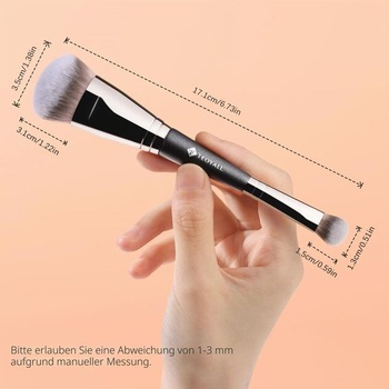 Obojstranný make-up TEOYALL, štetec na korektor pod oči, šikmý kontúrovací štetec, syntetické