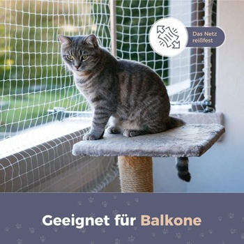 Sieť pre mačky na balkón a okno 4x3m ochranná sieť pre mačky s vysokopevnostným nylonom, balkónová