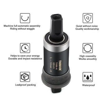 Thinvik BSA štvorhranný kužeľ 68 mm – kompatibilný s Shimano BB-UN26/BB-300/BB-100/BB-101, 68 mm x