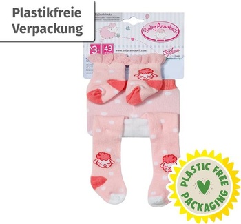 Punčocháče a ponožky Baby Annabell v různých barevných kombinacích pro panenky o velikosti 43 cm,
