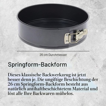 De Buyer - Odnímatelná forma z oceli s nepřilnavým povlakem - Průměr 26 cm, Výška 7 cm - 4844.26,