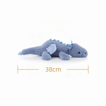 Marhuľová jahňacia ležiaca plyšová hračka drak tmavo modrá 38 cm tmavo modrá 38 cm