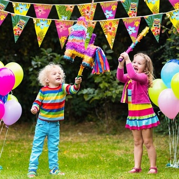 FEPITO 2dielny havajský girlandový banner, celkom 6 metrov, tropická párty girlanda na Luau