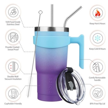 Termohrnek BJPKPK 600 ml s uchem a brčkem Ocean Dream 600ml