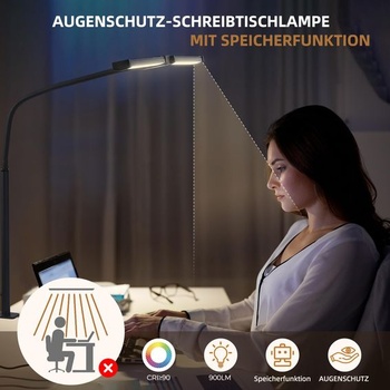 LED stolná lampa so svorkou LIBORA YTDL24DH1