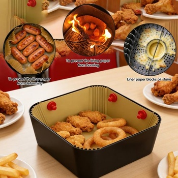 8 magnetů na pečicí papír do horkovzdušné fritézy, kuchyňské příslušenství vyrobené z materiálů