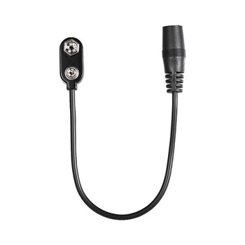 NOVÝ 1 KS 9V batériový klip konvertor Snap zástrčka 2,1 mm * 5,5 mm zásuvka pre gitarový efektový