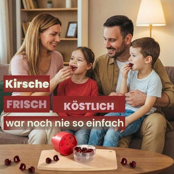 Odkôstkovač čerešní 7 v 1, odkôstkovač čerešní so 7 otvormi, červený
