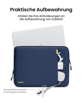 Puzdro Tomtoc 360° pre 13-palcový MacBook Neo A18 Pro 2026 tmavo modré pre 13-palcový MacBook Neo