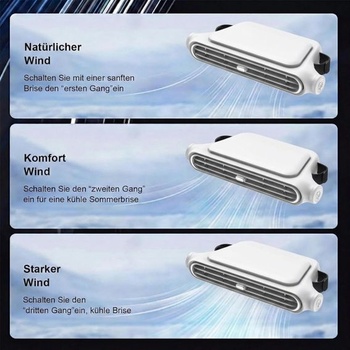 HoldOneLight 3-v-1 mini ventilátor, 5stupňový dobíjecí skládací turbo ventilátor, ventilátor na