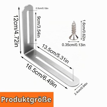 2 kusy uhlových konzol z nerezovej ocele, pravouhlá konzola 90 stupňov