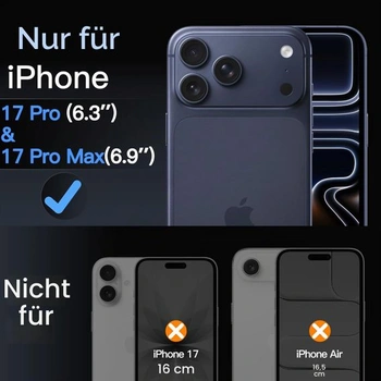 Ochranný kryt JETech pro iPhone 17 Pro/17 Pro Max, černý