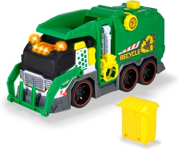 Auto Dickie Toys smetiarske zelené svietiace