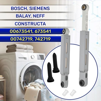 Súprava tlmičov nárazov práčky (2 kusy) na montáž, Ø8 mm Ø11 mm, 90N, 00673541, pre Bosch
