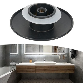 Umývadlo, 66 mm, matne čierna, umývadlo, odtok, umývadlo, tlačidlo, závit Click, M8, do kúpeľne a