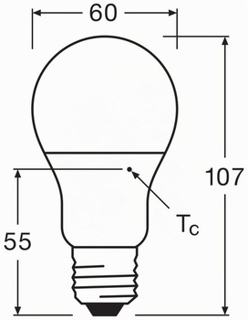 Osram LED žiarovka s päticou A60, tvar E27, 8W, 806lm, IP20, biela, 60W, 5 ks, matná
