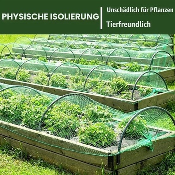 Sieť proti vtákom 2m x 15m, jemná sieť proti vtákom, s 50 sťahovacími páskami a 10 klincami,