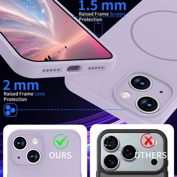 Púzdro pre iPhone 13 kompatibilné s MagSafe, prémiové silikónové púzdro s podšívkou z mikrovlákna